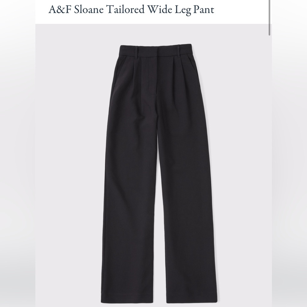 Abercrombie & Fitch Black Wide Leg Pants